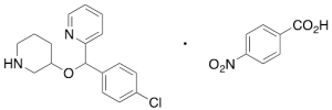 4-[(4-Chlorophenyl)-2-pyridylmethoxy]piperidine p-Nitrobenzoic Acid Salt