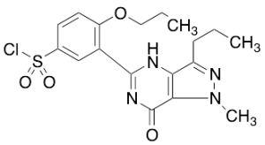3-(6,7-Dihydro-1-methyl-7-oxo-3-propyl-1H-pyrazolo[4,3-d]pyrimidin-5-yl)-4-propoxybenzenesulfonyl Chloride