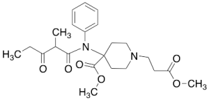 1-(Methoxycarbonyl-ethyl)-4-[(2-methyl-3-oxo-pentanoyl)-phenyl-amino]-piperidine -4-carboxylic Acid Methyl Ester