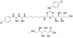 1-(4-Chlorophenyl)-5-[6-[[4-[(4-chlorophenyl)amino]-6-[(1S,2R,3R,4R)-1,2,3,4,5-pentahydroxypentyl]-1,3,5-triazin-2-yl]amino]hexyl]biguanide D-Gluconic Acid Salt