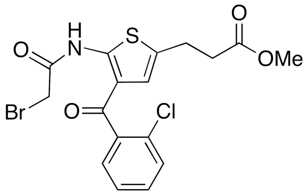 2-Bromoacetylamino-3-(2-chlorobenzoyl)-5-(2-carbomethoxyethyl)thiophene