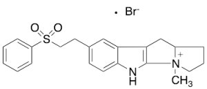 1,2,3,5,10,10a-Hexahydro-4-methyl-8-[2-(phenylsulfonyl)ethyl]-pyrrolizino[3,2-b]indolium Bromide