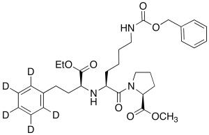 N-Benzyloxycarbonyl (S)-Lisinopril-d5 Ethyl Methyl Diester