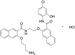 3-(3-Aminopropoxy)-N-[2-[[3-[[(4-chloro-2-hydroxyphenyl)amino]carbonyl]-2-naphthalenyl]oxy]ethyl]-2-naphthalenecarboxamide Hydrochloride