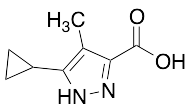 3-Cyclopropyl-4-methyl-1h-pyrazole-5-carboxylic Acid (>80%)