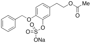 4-O-Benzyl-3-hydroxy Tyrosol Alpha-Acetate-3-Sulfate Sodium Salt