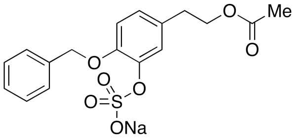 4-O-Benzyl-3-hydroxy Tyrosol Alpha-Acetate-3-Sulfate Sodium Salt