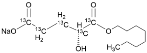 (2R)-Octyl-alpha-hydroxyglutarate-13C5 Sodium