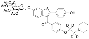 Methyl Raloxifene-d4 6-(2,3,4-Tri-O-acetyl-Beta-D-glycopyranuronate)