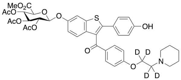 Methyl Raloxifene-d4 6-(2,3,4-Tri-O-acetyl-Beta-D-glycopyranuronate)