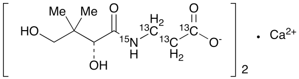 Pantothenic Acid-13C3,15N Hemicalcium Salt