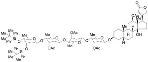 4-O-[2,6-Dideoxy-3,4-bis-O-[(1,1-dimethylethyl)diphenylsilyl]-b-D-ribo-hexopyranosyl O-Triacetyl 12-Acetloxy Deshydroxy Digoxin