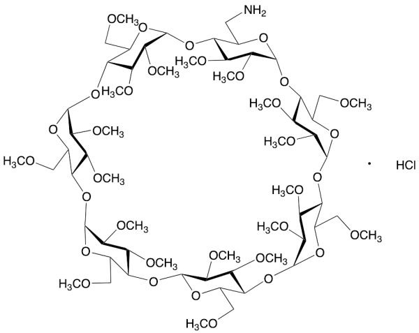 Heptakis(2,3-di-O-methyl)-hexakis(6-O-methyl)-6-monodeoxy-6-monoamino-Beta-cyclodextrin Hydrochloride
