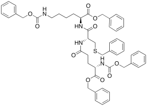 N,N-Dibenzyloxycarbonyl-S,O,O-tri-benzyl-L-Gamma-glutamyl-L-cysteinyl-L-lysine