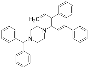 (E)-1-Benzhydryl-4-(1,4-diphenylhexa-1,5-dien-3-yl)piperazine