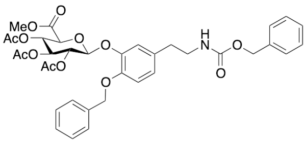 N-Benzyloxycarbonyl-4-O-benzyl Dopamine Tri-O-acetyl-3-Beta-D-Glucuronic Acid Methyl Ester