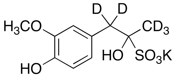 Alpha,4-Dihydroxy-3-methoxy-Alpha-methyl-benzeneethanesulfonic Acid Potassium Salt-d5