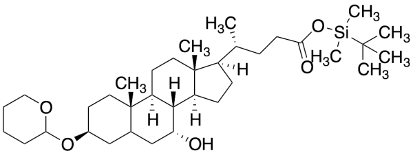 (4R)-tert-Butyldimethylsilyl 4-((3S,7R,8R,9S,10S,13R,14S,17R)-7-Hydroxy-10,13-dimethyl-3-((tetrahydro-2H-pyran-2-yl)oxy)hexadecahydro-1H-cyclopenta[a]phenanthren-17-yl)pentanoate