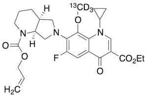 Moxifloxacin-13C,D3 N-Allyloxycarbonate 3’-Ethyl Ester