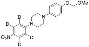 1-(4-O-Methoxymethyl-4-hydroxyphenyl)-4-(4-nitrophenyl)piperazine-d4