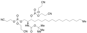 N-tert-Butyloxycarbonyl-D-erythro-dihydro-D-sphingosine-1,3-di-O-(phosphate Dicyanoethyl Ester)