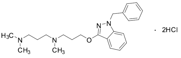 N1-(3-((1-Benzyl-1H-indazol-3-yl)oxy)propyl)-N1,N3,N3-trimethylpropane-1,3-diamine Dihydrochloride