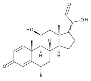 (6alpha,11beta)-11,20-Dihydroxy-6-methyl-3-oxopregna-1,4,17(20)-trien-21-al
