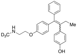 N-Desmethyl-4'-hydroxy Tamoxifen-d3 (E/Z Mixture)