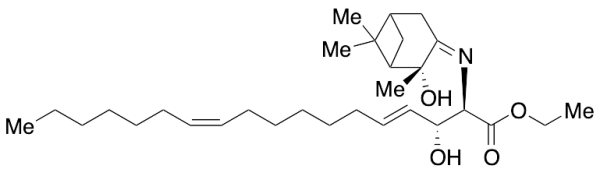 (2R,3R,4E,11Z)-Ethyl 3-Hydroxy-2-((Z)-((2R)-2-hydroxy-2,6,6-trimethylbicyclo[3.1.1]heptan-3-ylidene)amino)octadeca-4,11-dienoate