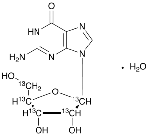 Guanosine-1',2',3',4',5'-13C5 hydrate