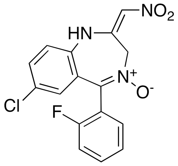 "7-Chloro-1,3-dihydro-5-(2-fluorophenyl)-2-nitromethylene-2H-1,4-benzodiazepine 4-Oxide"