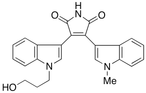 3-[1-(3-Hydroxypropyl)-1H-indol-3-yl]-4-(1-methyl-1H-indol-3-yl)-1H-pyrrole-2,5-dione