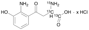 rac 3-Hydroxy Kynurenine-13C2,15N Hydrochloride Salt