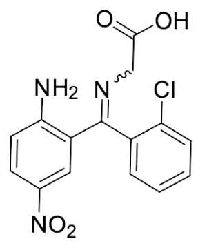 2-(((2-Amino-5-nitrophenyl)(2-chlorophenyl)methylene)amino)acetic Acid