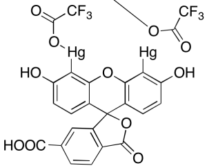 6-Carboxyfluorescein-4',5'-bis(2,2,2-trifluoroacetato)-di Mercurate