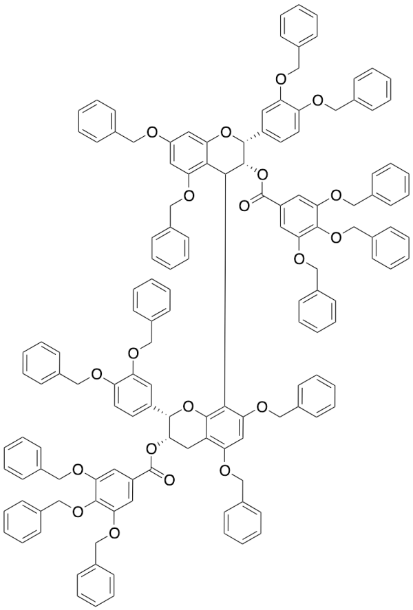 (2R,2'R,3R,3'R,4R)-2,2'-Bis[3,4-bis(phenylmethoxy)phenyl]-3,3',4,4'-tetrahydro-5,5',7,7'-tetrakis(phenylmethoxy)[4,8'-bi-2H-1-benzopyran]-3,3'-diyl Ester 3,4,5-Tris(phenylmethoxy)-benzoic Acid