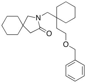 1-(3-Oxo-2-aza-spiro[4,5]dec-2-ylmethyl)cyclohexaneethanol Benzyl Ether