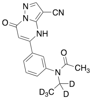 N-(3-(3-Cyano-7-oxo-4,7-dihydropyrazolo[1,5-a]pyrimidin-5-yl)phenyl)-N-(ethyl-d5)acetamide