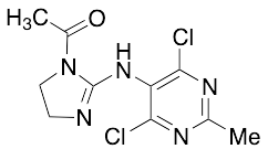 4,6-Dichloro-2-methyl-5-((1-acetyl-2-imidazolin-2-yl)amino)pyrimidine