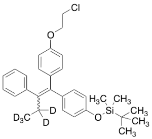 (3,3,4,4,4-d5)-(E/Z)-1-[4-(2-Chloroethoxy)phenyl]-1-[4-(t-butyldimethylsilyloxy)phenyl]-2-phenyl-1-butene