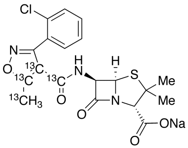 Cloxacillin-13C4 Sodium Salt