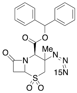 3-Azido-3-methyl-8-oxo-5,5-dioxide-5-thia-1-azabicyclo[4.2.0]octane-2-carboxylic Acid Diphenylmethyl Ester-15N