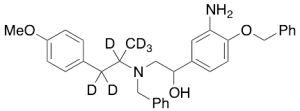 rac N-Benzyl-N-[2-hydroxyl-2-(4-benzyloxy-3-aminophenyl)-ethyl]-3-(4-methoxyphenyl)-2-propylamine-d6