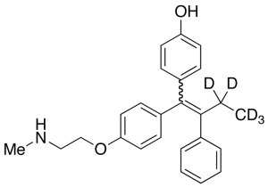 N-Desmethyl-4-hydroxy Tamoxifen-d5 (1:1 E/Z Mixture)