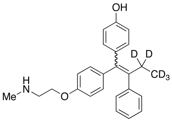 N-Desmethyl-4-hydroxy Tamoxifen-d5 (1:1 E/Z Mixture)