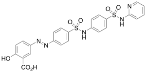 (E)-2-Hydroxy-5-((4-(N-(4-(N-(pyridin-2-yl)sulfamoyl)phenyl)sulfamoyl)phenyl)diazenyl)benzoic Acid
