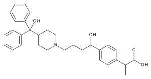 2-(4-(1-Hydroxy-4-(4-(hydroxydiphenylmethyl)piperidin-1-yl)butyl)phenyl)propanoic Acid Hydrochloride