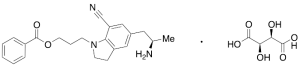 5-[(2R)-2-Aminopropyl]-1-[3-(benzoyloxy)propyl]-2,3-dihydro-1H-indole-7-carbonitrile (2R,3R)-2,3-Dihydroxybutanedioate