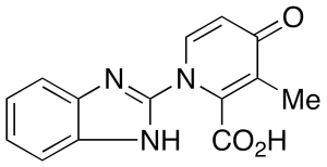 1-(1H-Benzo[d]imidazol-2-yl)-3-methyl-4-oxo-1,4-dihydropyridine-2-carboxylic acid (>75%)