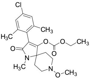 3-(4-Chloro-2,6-dimethylphenyl)-8-methoxy-1-methyl-2-oxo-1,8-diazaspiro[4.5]dec-3-en-4-yl Ethyl Carbonate